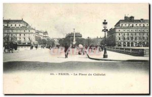 Paris Old Postcard Place du Chatelet