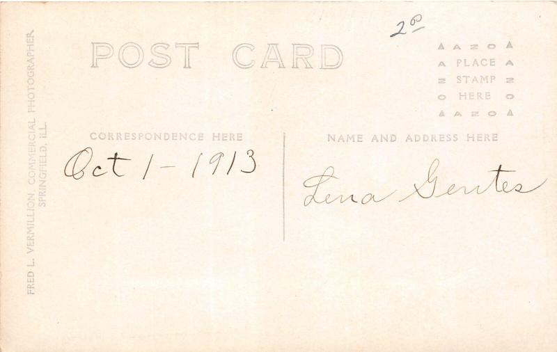 F22/ Macon Illinois RPPC Postcard 1913 Eatern Star Masonic Home