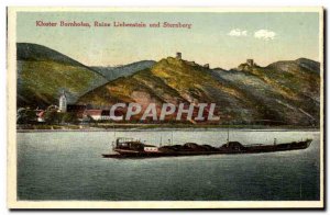 Postcard Ancient Ruins Kloster Bornhofen Liebenstein und Sternberg Boat