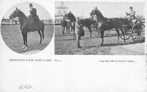 BROCKTON FAIR Woman on Horse Massachusetts 1904 Fred Glasier Antique Postcard