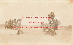 Mexico Border War, RPPC, US Army Soldiers Performing the Cassock Drill on Horses