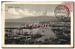 Old Postcard Il Porto Genova Boat