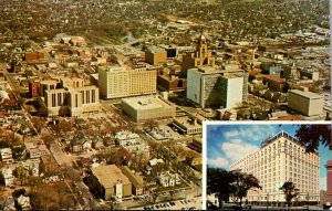 Minnesota Rochester Aerial View Showing Kahler Hotel