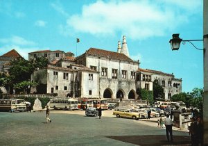 Sintra Portugal, National Palace Museum Town Palace, Old Cars, Vintage Postcard