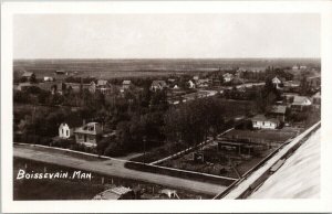 Boissevain Manitoba MB Birdseye Town View Unused Real Photo Postcard H16