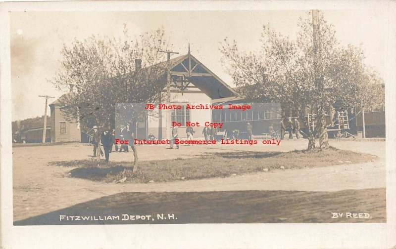 Depot, New Hampshire, Fitzwilliam Depot, RPPC, Boston & Maine Railroad, Reed
