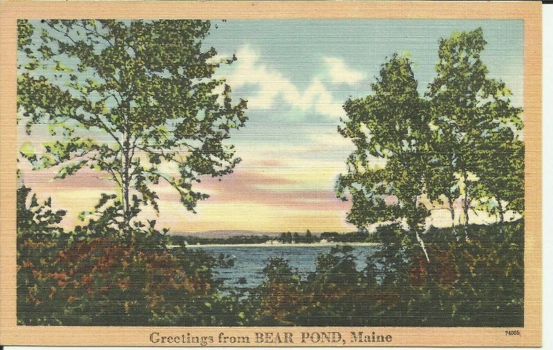 Greetings From BEAR POND, Maine