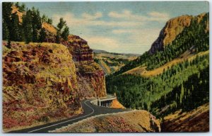 Postcard - Golden Gate Canyon, Yellowstone National Park - Wyoming