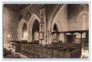 C. 1910 RPPC Stokes Poges Church Inside View Real Photo Postcard P129E