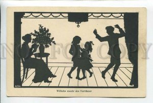 3184875 SILHOUETTE Dancing Lesson by Anna SCHIRMER A.Sch. OLD