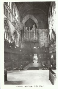 Cumbria Postcard - Carlisle Cathedral - Choir Stalls - Real Photograph   ZZ1989