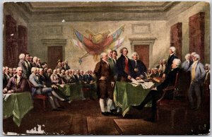 Colonel John Trumbull Declaration Of Independence Yale School Of Arts Postcard