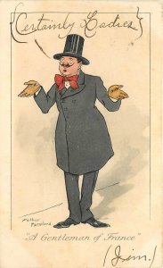 Postcard France 1905 Gentlemen Arthur Moorland undivided 23-8835