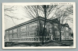 HACKETTSTOWN NJ HIGH SCHOOL ANTIQUE POSTCARD