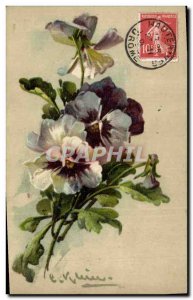 Old Postcard Fantasy Illustrator Flowers