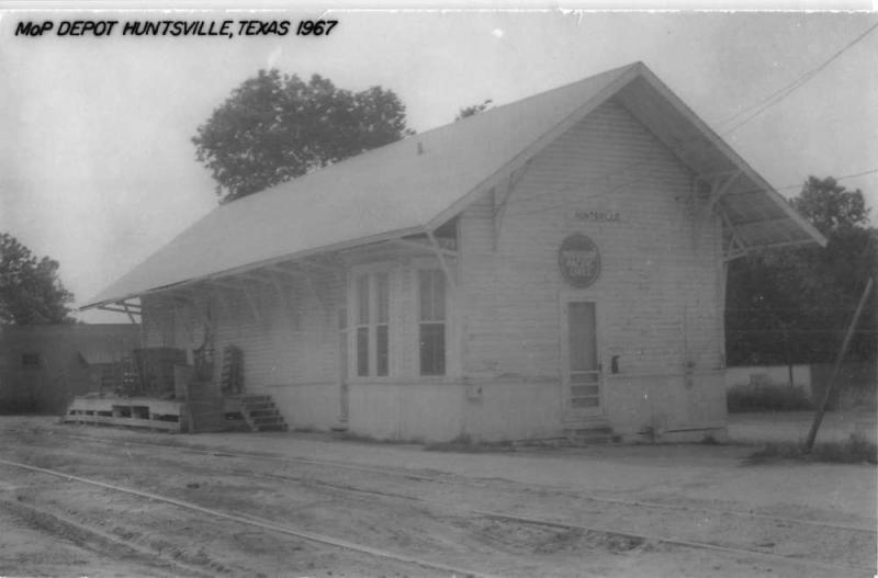 Huntsville Texas Railroad Depot Real Photo Antique Postcard K73234
