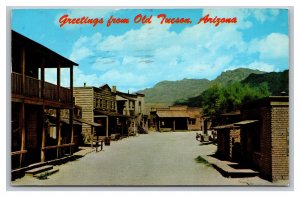 Greetings From Old Tucson Arizona Postcard c1961 Postmark