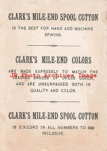 317401-Black Americana Trade Card, Clarks Mile End Spool Cotton