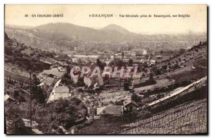 Old Postcard Besancon Vue Generale taking on Beauregard Bregille