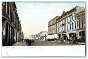 c1905 Front Street Looking North Mankato Minnesota MN Raphael Tuck Son Postcard