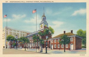 Philadelphia PA, Pennsylvania - Independence Hall on Chestnut Street - Linen
