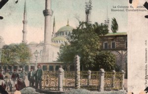 Vintage Postcard La Colonne Stamboul Constantinople Castle Istanbul Turkey