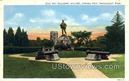 Civil War Monument, Atkinson Park - Newburyport, Massachusetts MA