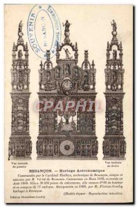 Postcard Besancon Old Astronomical Clock