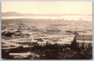 Vtg China Tsingtau Panorama Qingdao H.N. Cook Belting Co. Old Postcard