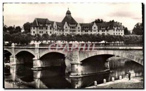 Old Postcard Besancon Les Bains Bridge Carnot and Cite Universitaure