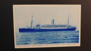 Mint Ship Postcard RMSP Arlanza Triple Screw South American Service