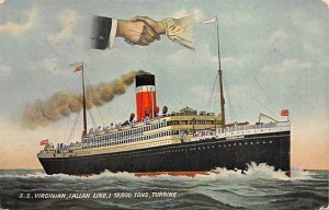 SS Virginian Allan Line Ship 1910 
