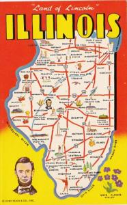 Map Of Illinois The Land Of Lincoln