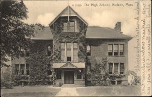 Hudson Massachusetts MA High School c1910 Rotograph Vintage Postcard