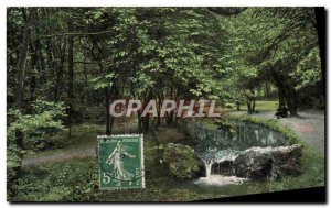 Old Postcard Paris Bois de Boulogne A waterfall