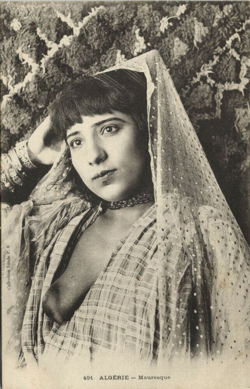 algeria, Beautiful Nude Topless Moorish Woman (1910s) Postcard