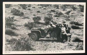 Mint USA Real Picture Postcard Machine Gun Mounted On USA Army Peep