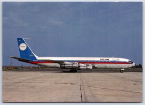 Airplane Postcard Alyemda Yemen Airlines Boeing 707-336C 70-ACO at Aden CP8