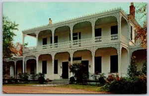 Vtg Natchez Mississippi MS Elmscourt 1960s Mansion Home View Old 1950s Postcard