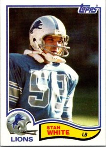 1982 Topps Football Card Stan White Detroit Lions sk8929