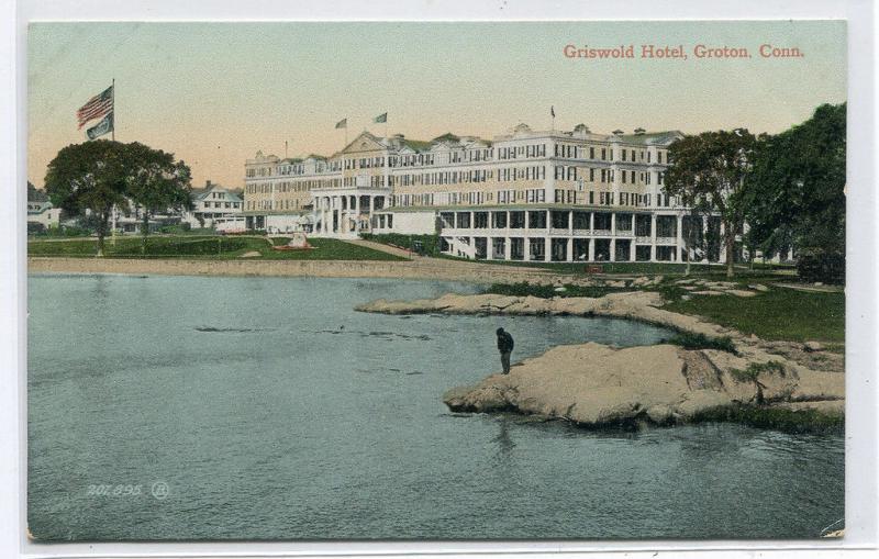 Griswold Hotel Groton Connecticut 1910c postcard