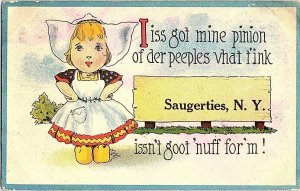 Iiss Got Mine Pinion Saugerties N. Y. Vintage Postcard Standard View Card