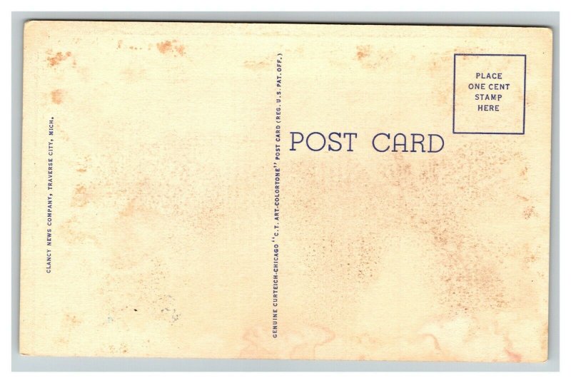 Vintage 1940's Advertising Postcard Park Place Hotel Traverse City Michigan