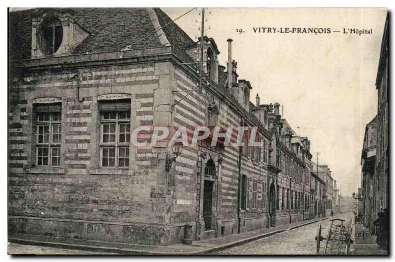 Vitry le Francois Old Postcard L & # 39hopital (hospital)