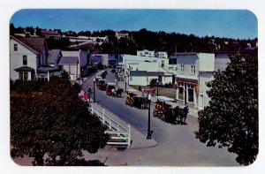 Postcard Main Street Village Mackinac Island Michigan Standard View Card 
