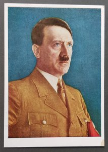 GERMANY THIRD REICH ORIGINAL COLOURED ARTIST POSTCARD ADOLF HITLER  BY H.KNIRR