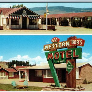 1956 Kremmling, Colo. Bob's Western Motel AAA Motor Lodge Credit Sign CO PC A225