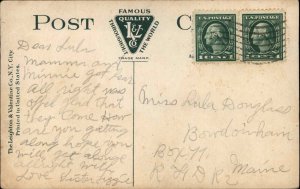 Tarrytown NY Ferry Boat Steamer Rockland c1910 Postcard