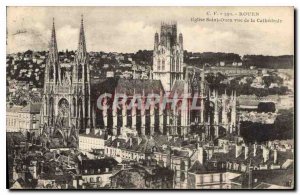 Old Postcard Rouen Saint Ouen Church to the Cathedral