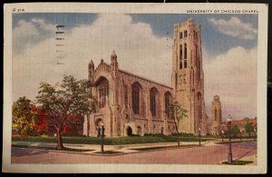 Vintage Postcard 1935 U. of Chicago (Rockefeller) Chapel, Chicago, Illinois (IL)